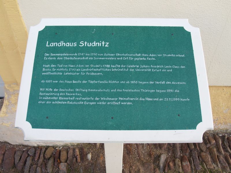 Vorschaubild Ansicht Schloss Studnitz (Titelfoto)